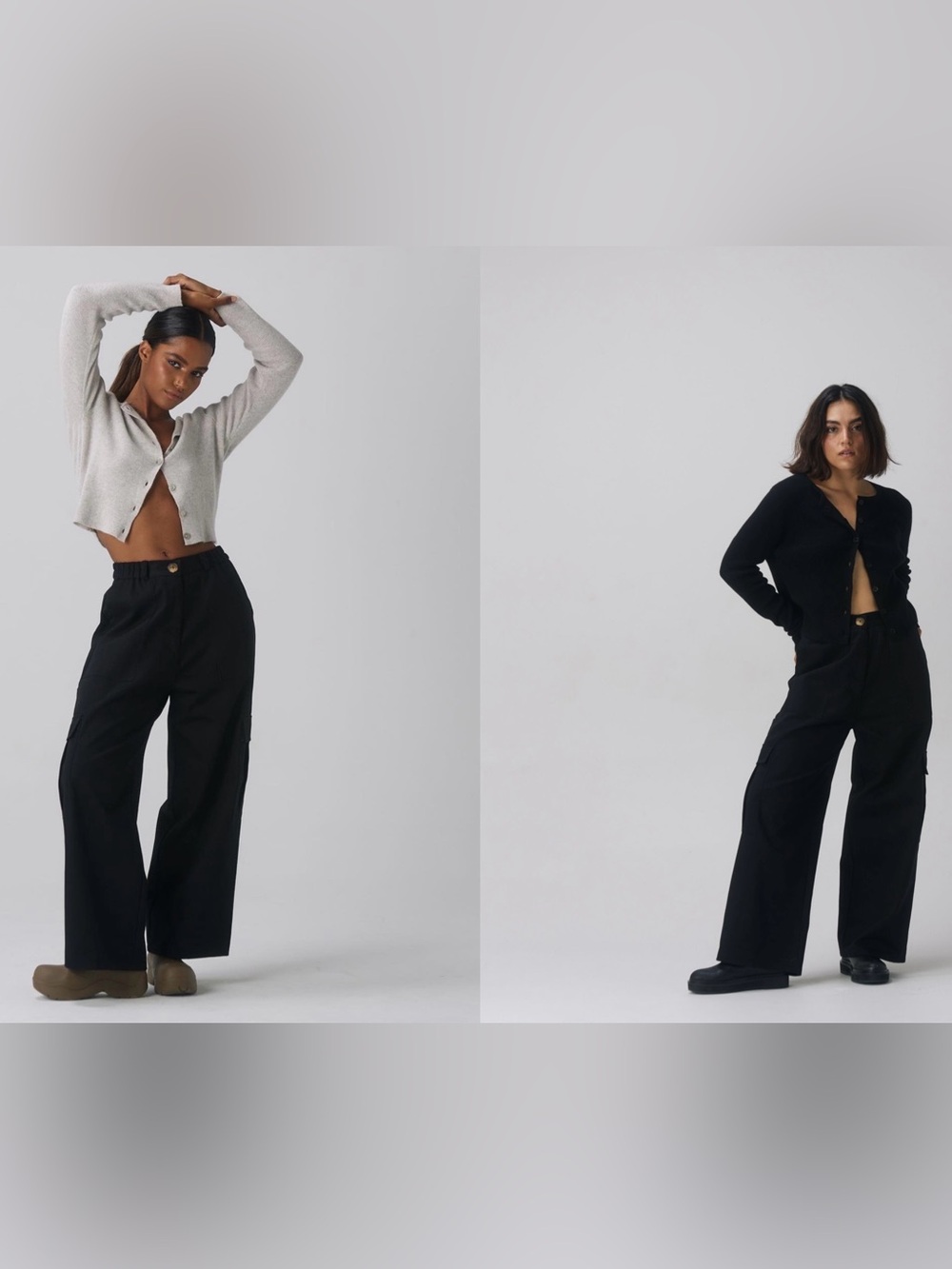 Boheme Black Wide-Leg Women's Pants